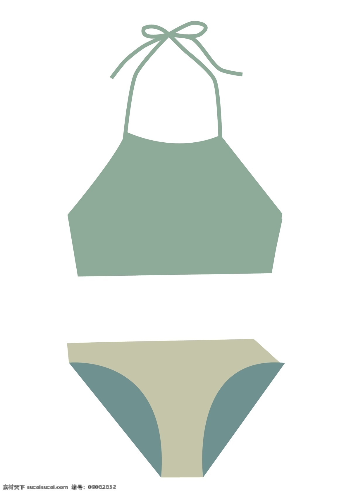 绿色女士衣物 夏季 衣物 服装