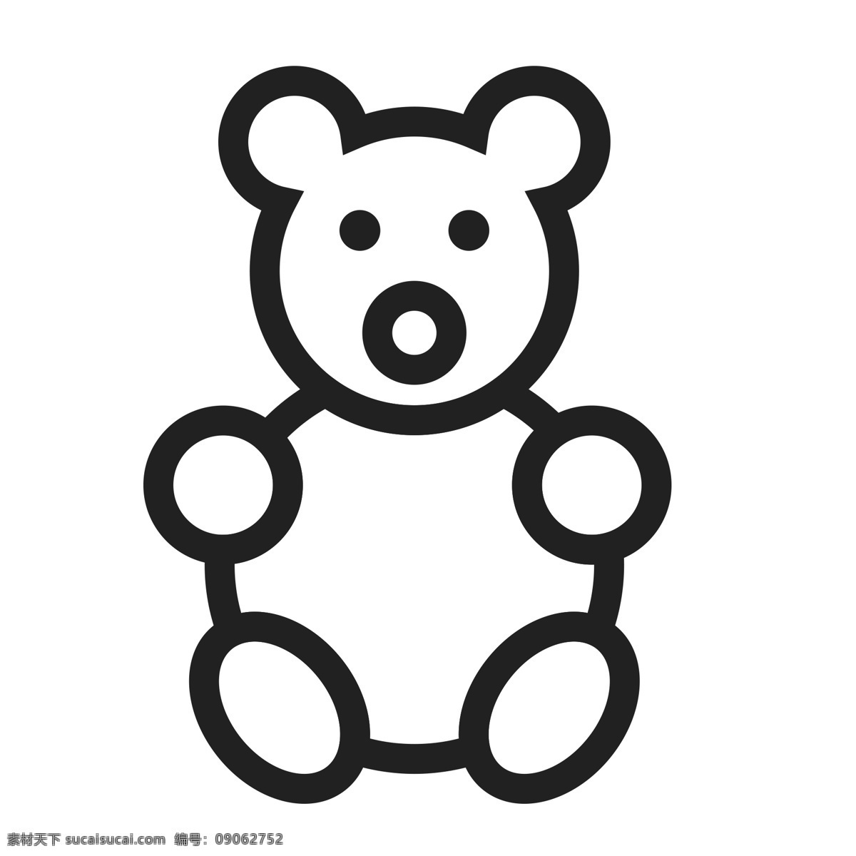 扁平化玩具熊 玩具 小熊 扁平化ui ui图标 手机图标 界面ui 网页ui h5图标