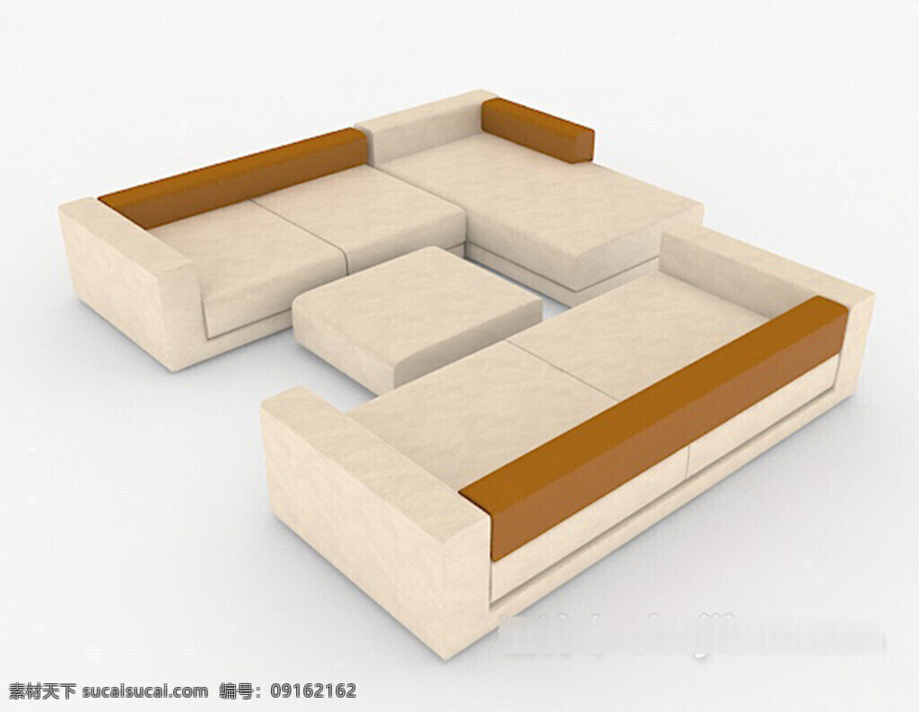 现代 简约 风格 浅色 组合 沙发 3d 模型 3d模型下载 3dmax 现代风格模型 白色