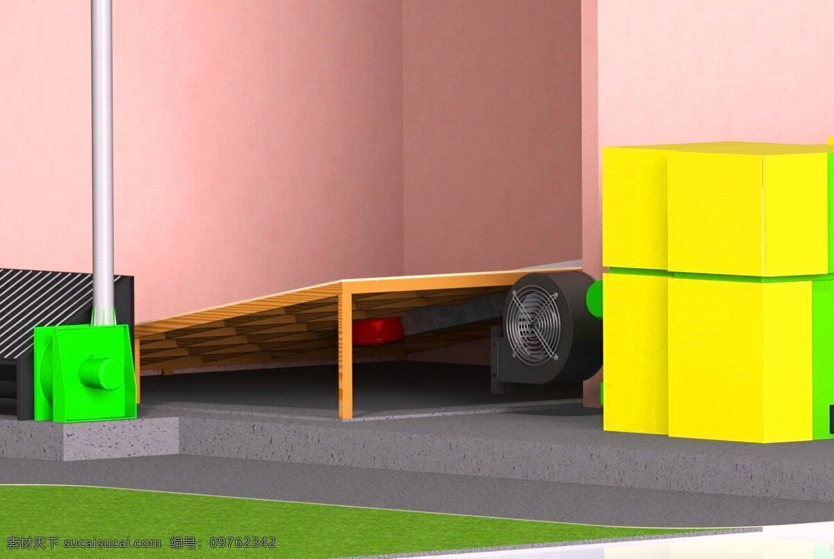 木屑 锅炉 系统 卡车 木材 芯片 交付 生物量 3d模型素材 其他3d模型