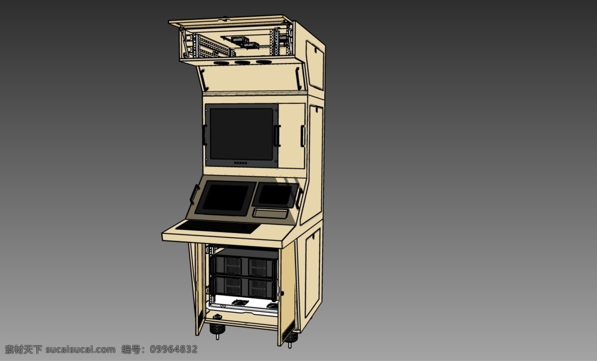 军事 控制台 konzola vojna proe autodesk 发明家 catia solidworks 3d模型素材 建筑模型