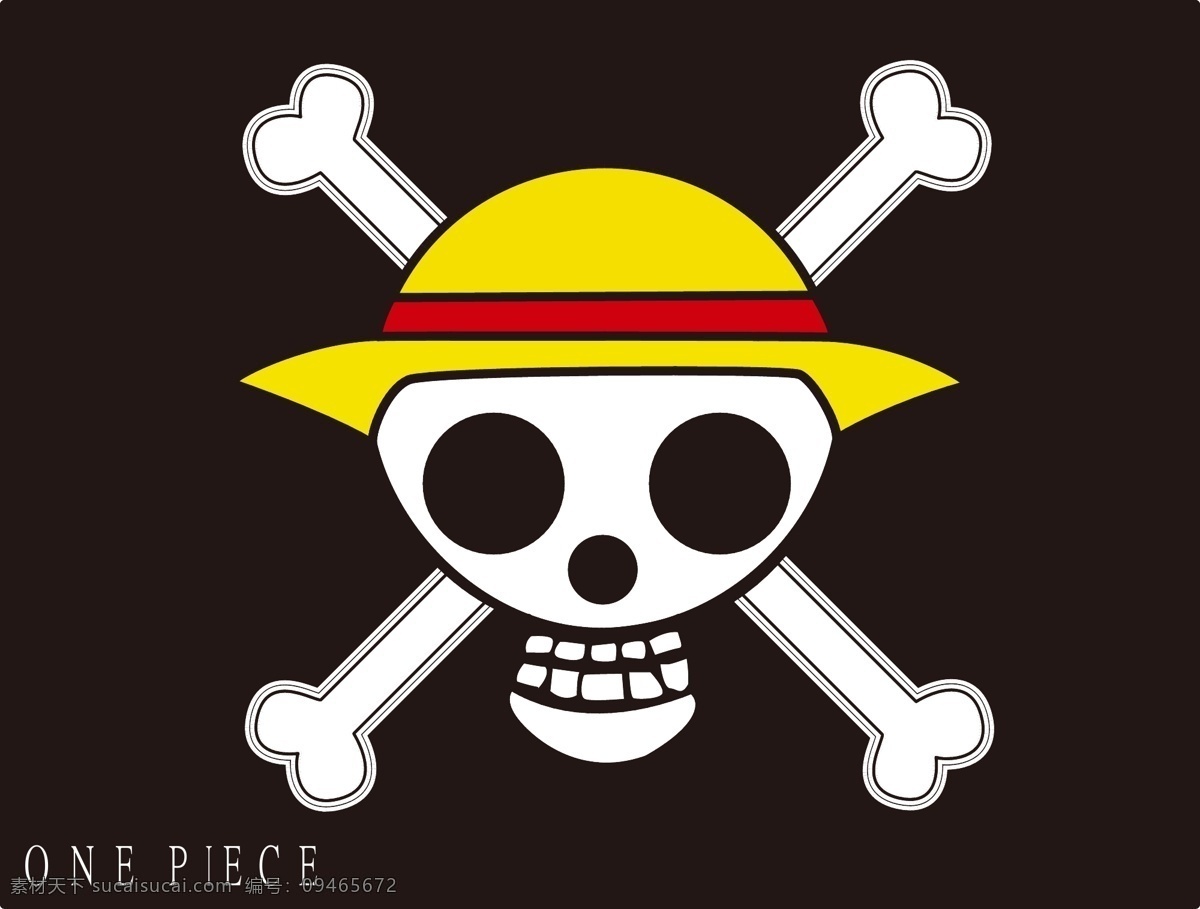 旗帜 海贼王 草帽 路飞 one piece 标识标志图标 矢量