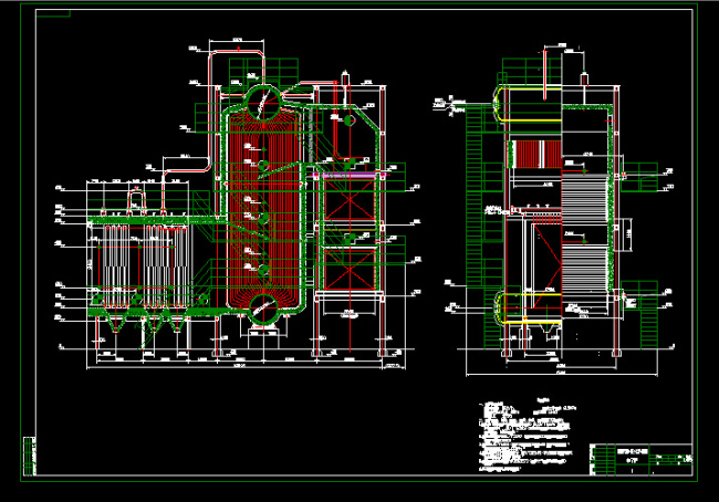 余热锅炉 cad 图纸 dwg文件 锅炉图纸 化机 管道 压 容 cad素材