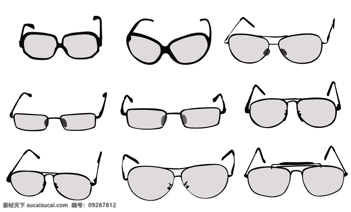 款 眼镜 矢量 近视 明 时尚眼镜 矢量素材 矢量眼镜 搭配配件 矢量图 其他矢量图