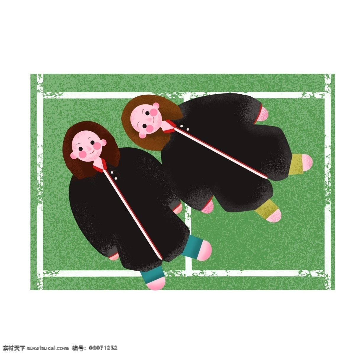 告别 学校 毕业 季 人物 操场 学士服
