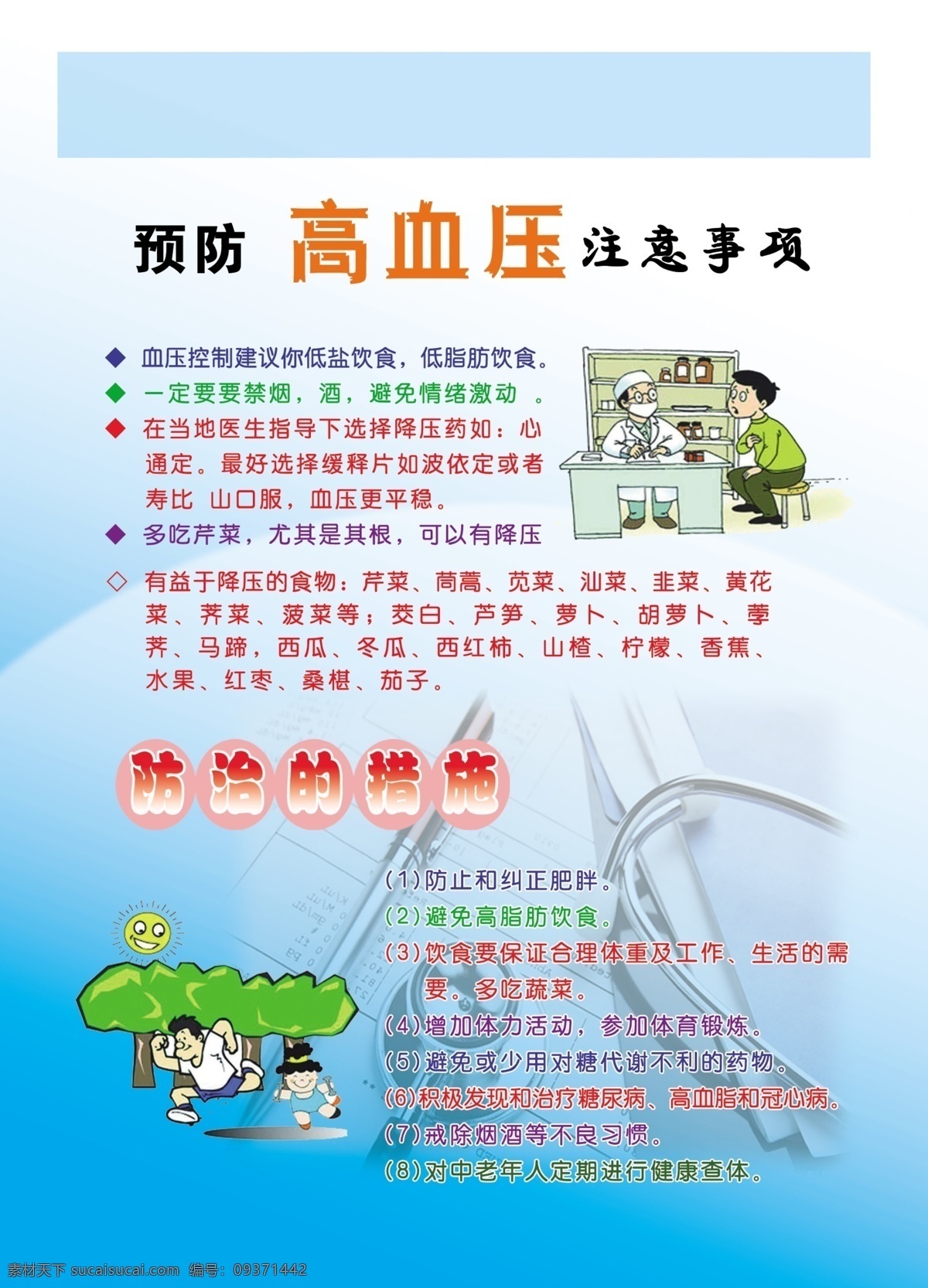 高血压 防治措施 预防高血压 社区展板 注意事项 广告设计模板 源文件