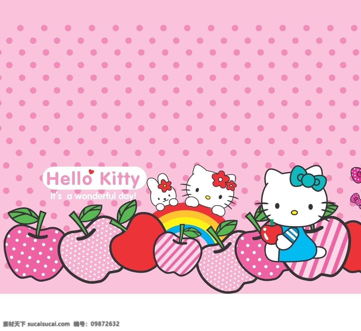 kt猫 hellokitty 苹果 粉色 笔袋 卡通 卡通设计