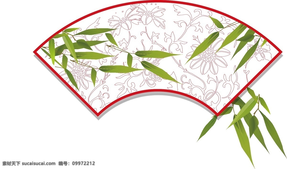 矢量 绿色 竹子 装饰画 元素 清新 花纹