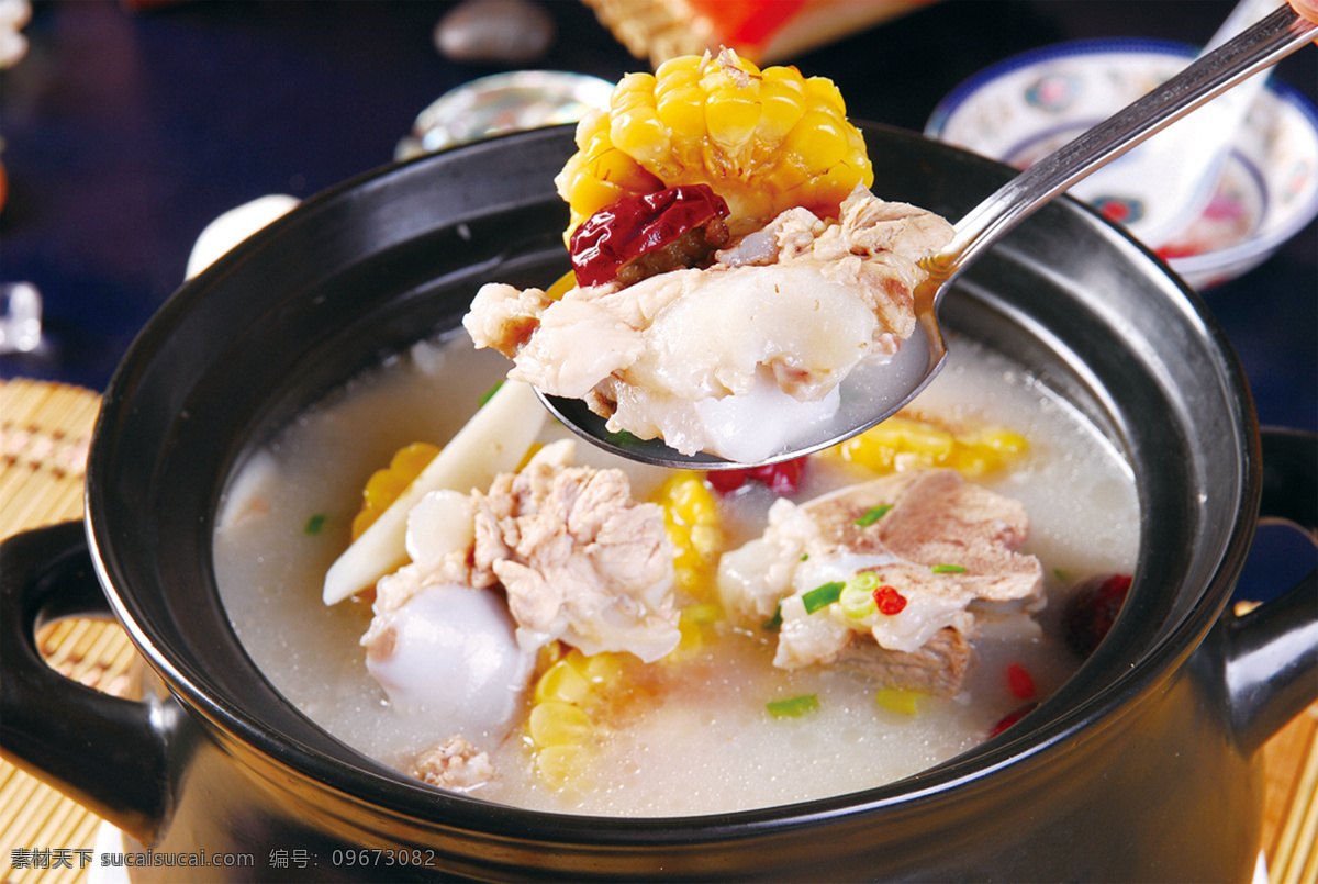 养生大骨煲 美食 传统美食 餐饮美食 高清菜谱用图