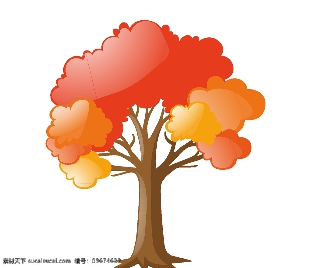 手绘树 秋天 枫叶 黄色树 手绘卡通树 手绘 卡通 矢量 树 树叶 树林 绿树 自然风景 风景 树木 景观 树苗 风景树 松树 大树 小树 绿色树木 装饰画 抽象树木 元素