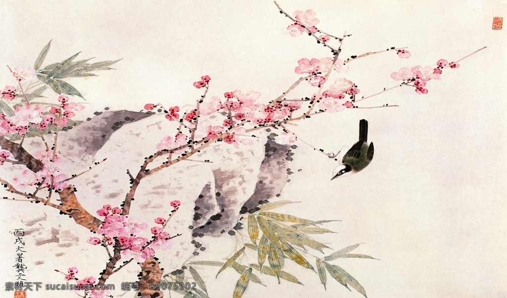 花鸟画 牡丹 梅花 山水画 中式背景墙 山水 背景墙 山水装饰画 装饰画 花卉 壁画 水墨山水画 水墨抽象画 抽象画 文化艺术 绘画书法
