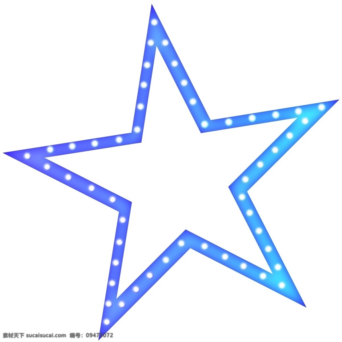电商 活动 创意 霓虹灯 招牌 边框 五角星 活动素材 图形边框