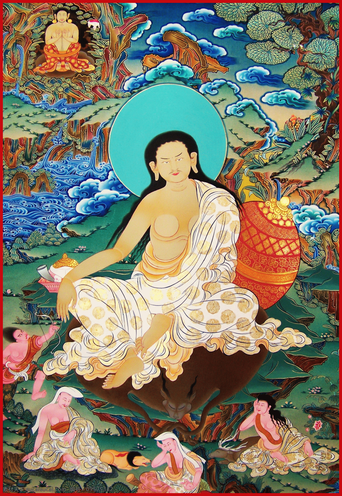 唐卡 西藏 密宗 佛 佛教 上师 成就者 活佛 菩萨 宗教信仰 文化艺术