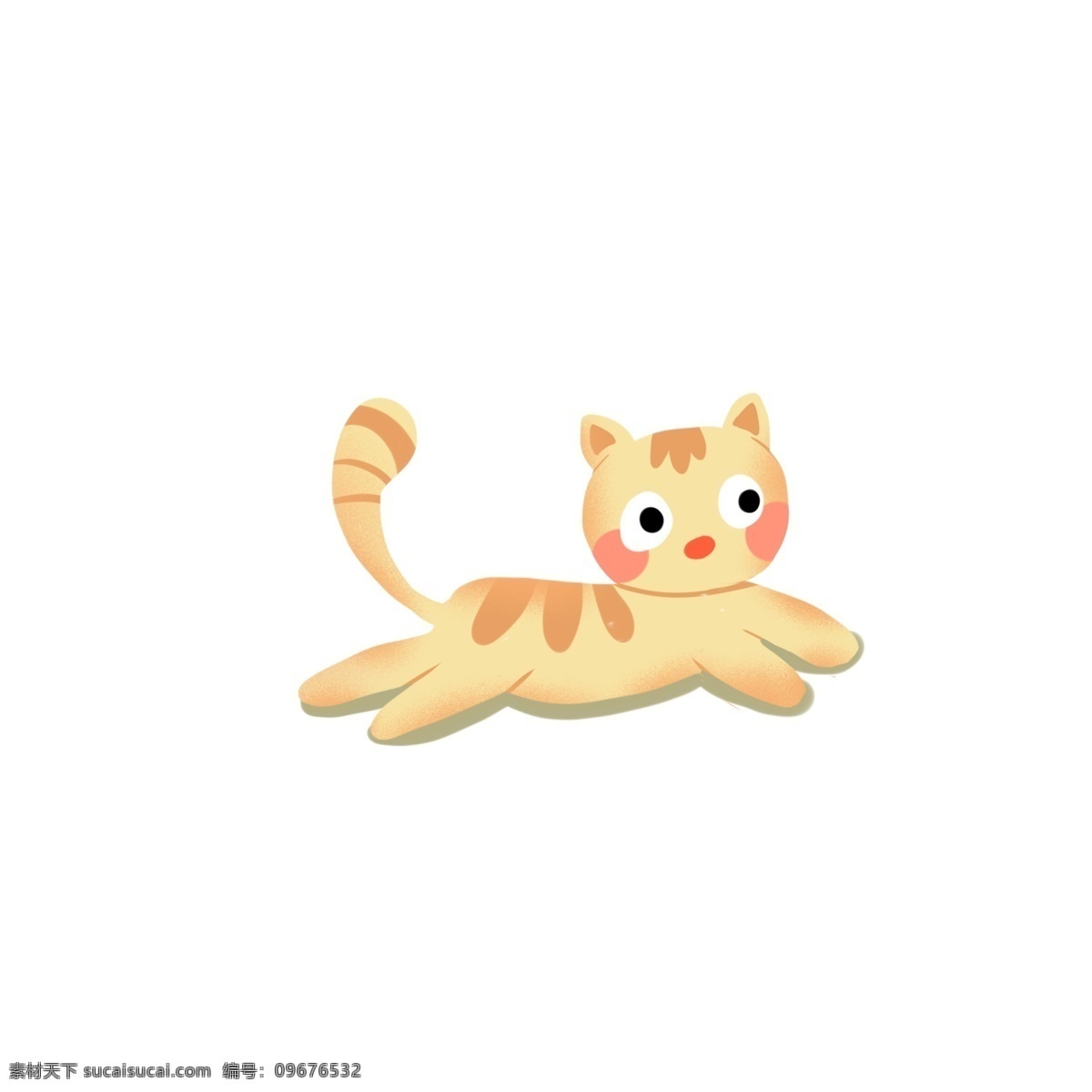 卡通 睡觉 猫咪 可爱 动物 睡懒觉 插画
