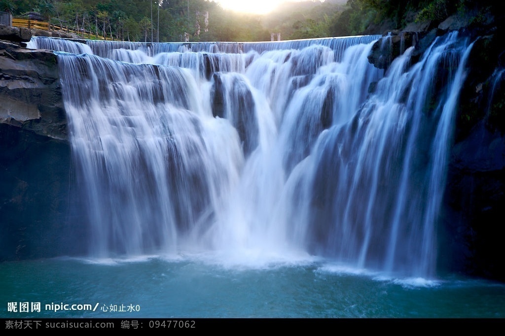 山水瀑布 山水 瀑布 自然景观 山水风景 摄影图库