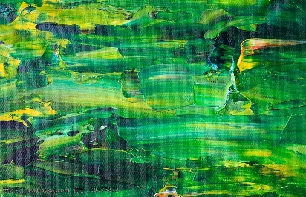 水彩 绿色 油画 绘画 背景 摄影素材 自然景观 自然风景