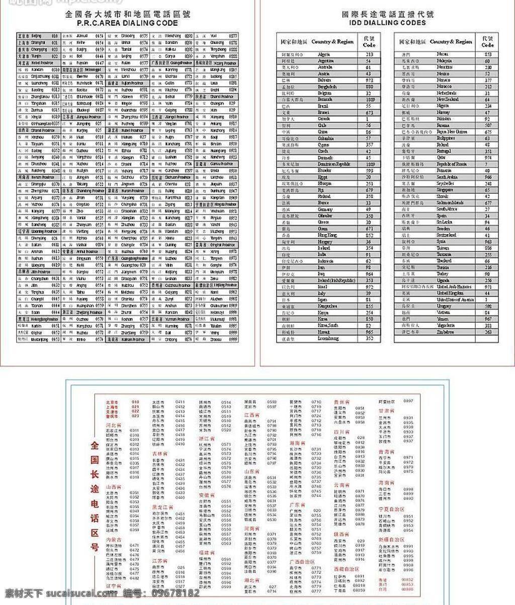 代码 其他矢量 矢量素材 矢量图库 全国 城市 地区 电话区号 矢量 编辑 模板下载 国际 电话 直拨 代号 区号 国际长途代号 台历副页 笔记本副页 建筑家居