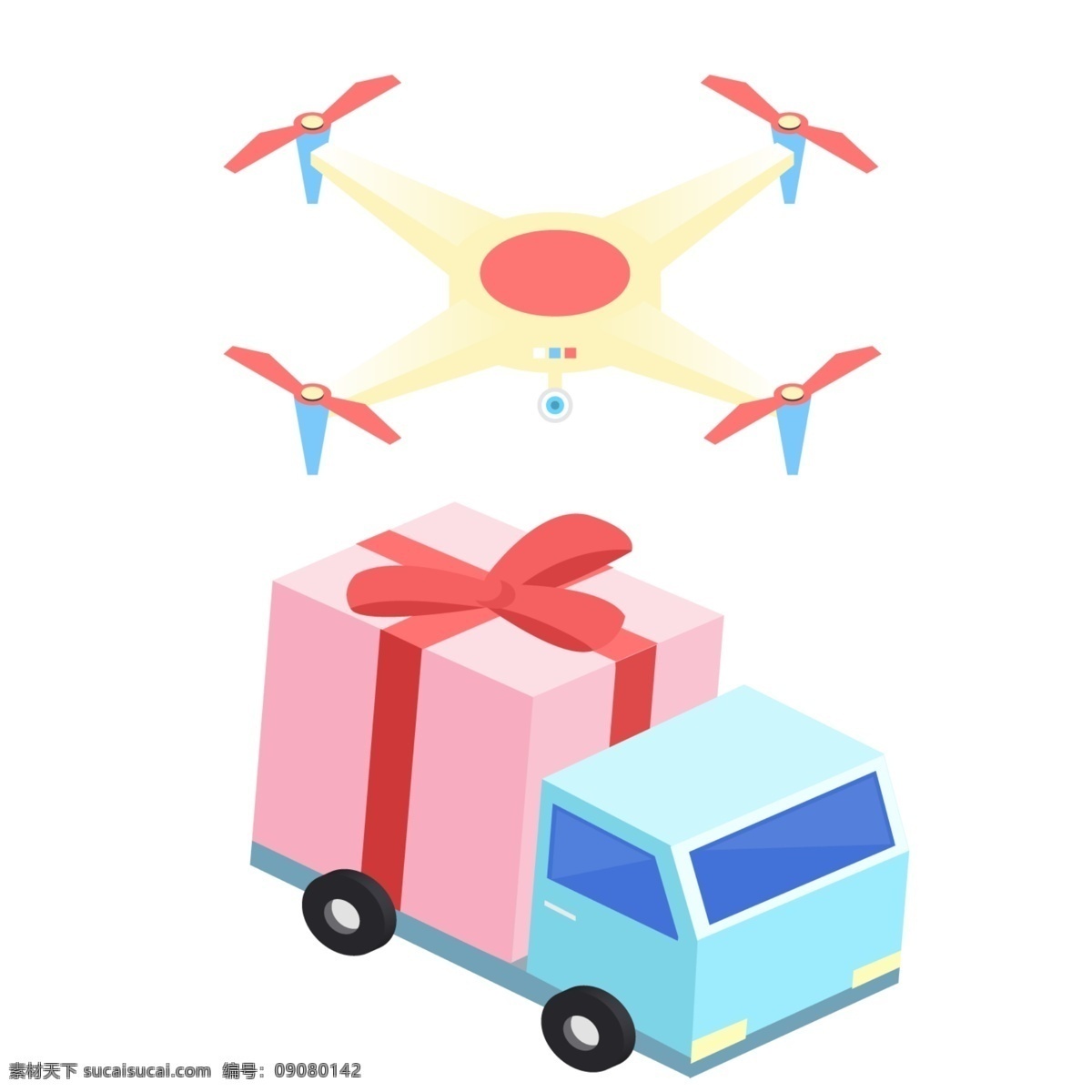 物流 送货 工具 无人机 汽车 促销活动 卡通促销 销售活动 销售插画 商业促销