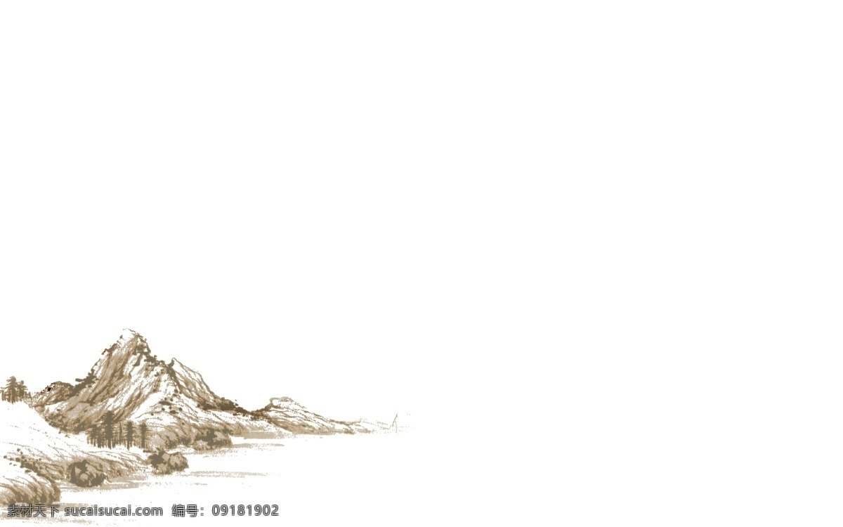 雅舍蘭香 水墨 山水 玉兰花 典雅 风雅系列 分层