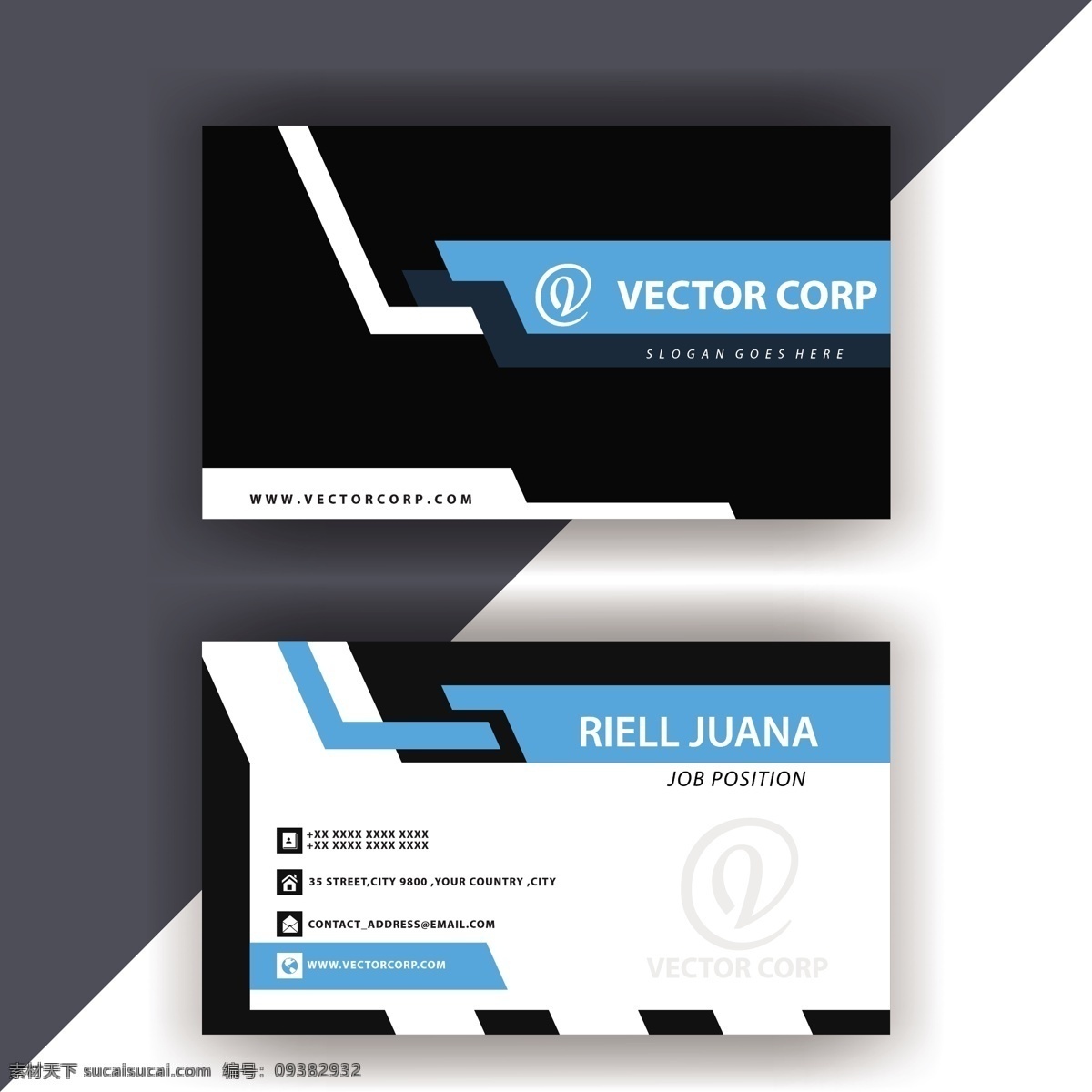 蓝白 典雅 商务 手册 商标 名片 小册子 商业 抽象 卡片 模板 蓝色 办公室 展示 优雅 文具 公司 抽象标志 企业形象 品牌 现代 白色