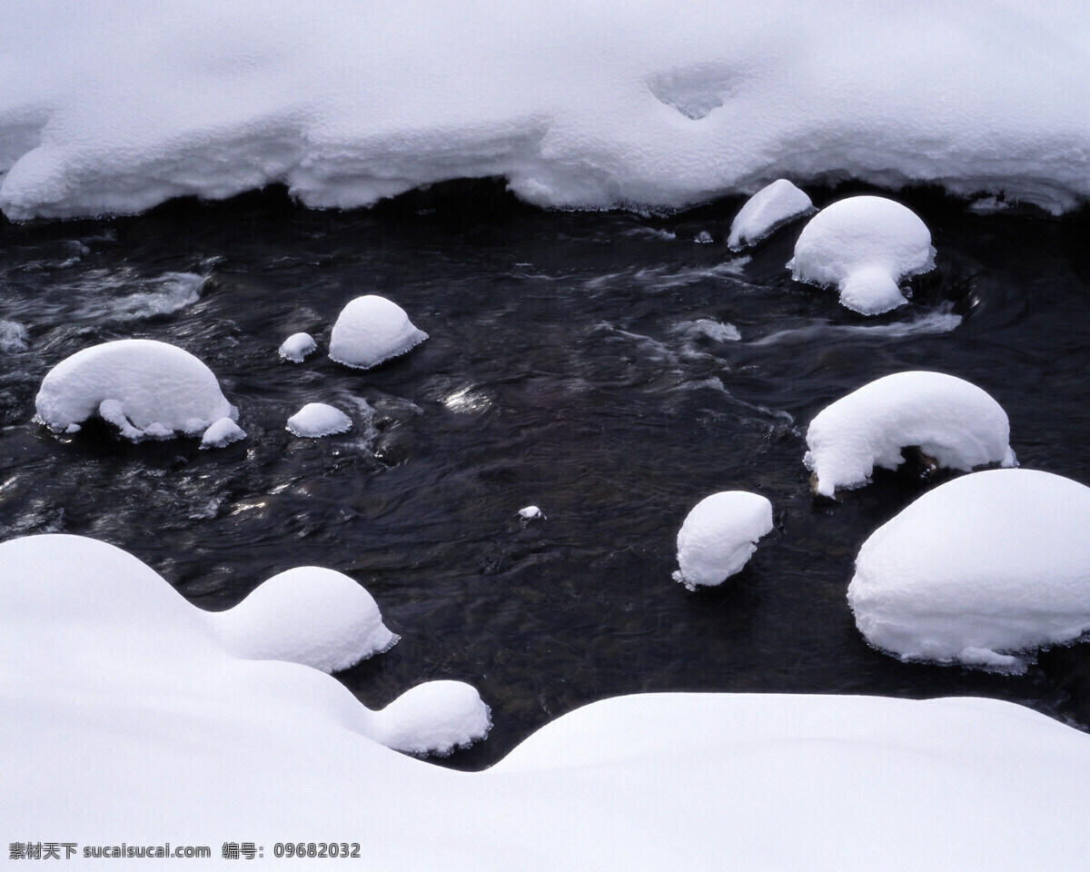 雪水 融化 景象 白雪皑皑 雪景 雪松 白雪风光 森林大雪 风景 生活 旅游餐饮