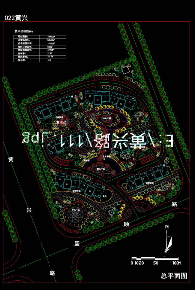 黄兴 园林 cad 景观 图纸 各种景观公园 园林树木 园林立面 景观树木 景观设计 总 平面图 园林景观 dwg 黑色