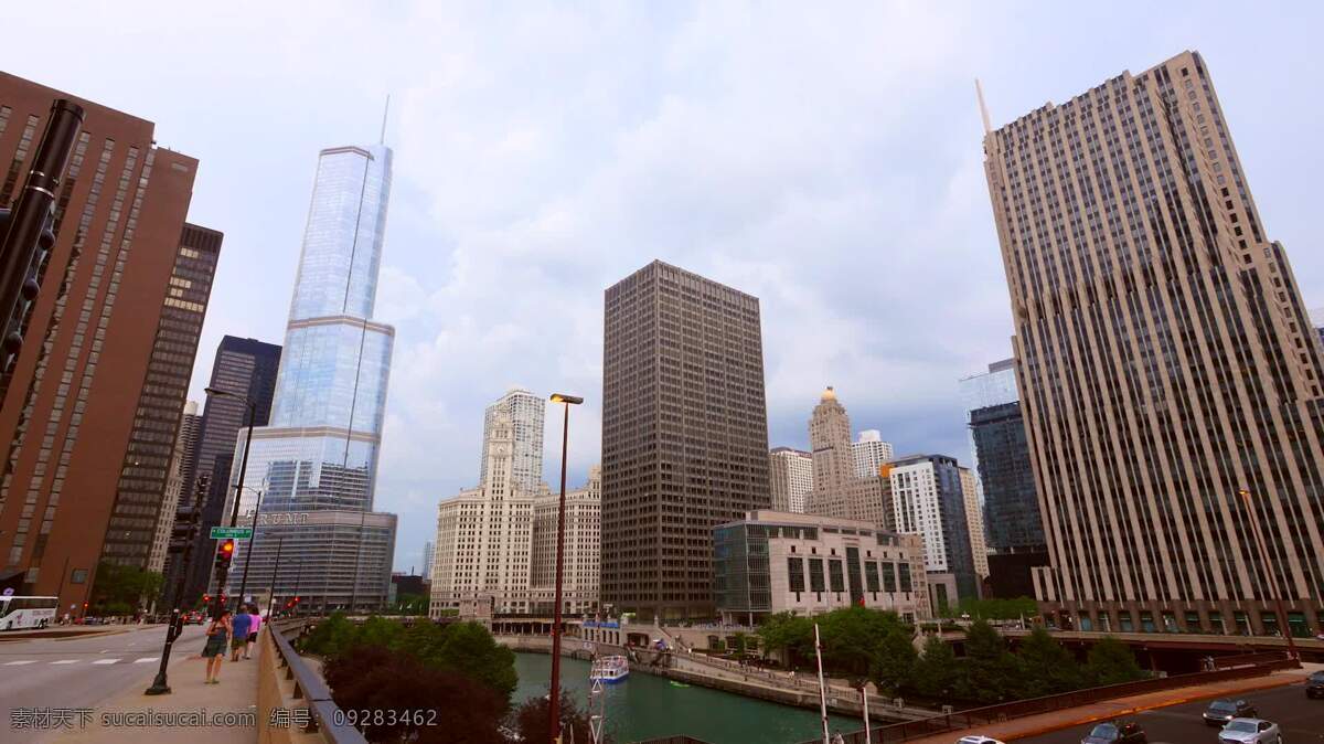 穿越 唐 敦 芝加哥 城镇和城市 城市 美国 太阳 夏天 我们 美利坚合众国 高层 艺术 文化 市中心 芝加哥河 摩天大楼 高的