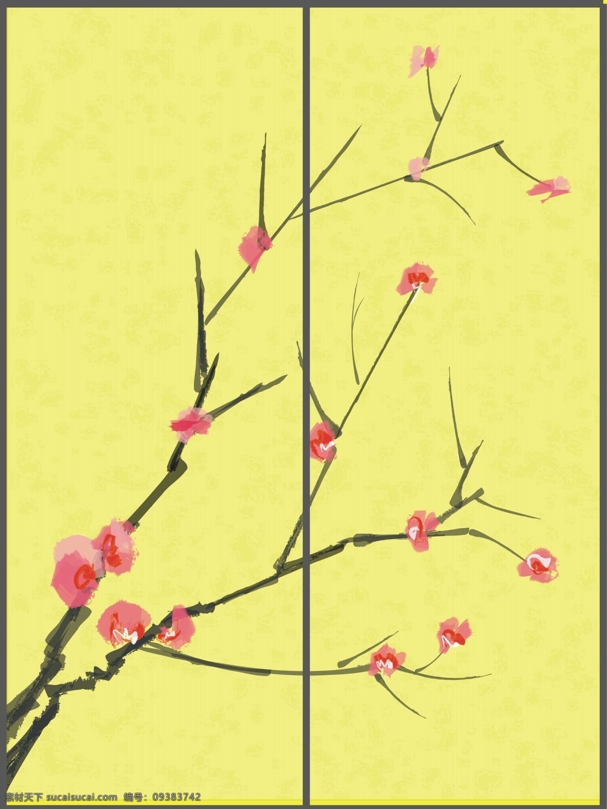移门免费下载 底纹 广告设计模板 梅花 水墨画 移门 移门图案 源文件 移门设计素材 移门模板下载 家居装饰素材