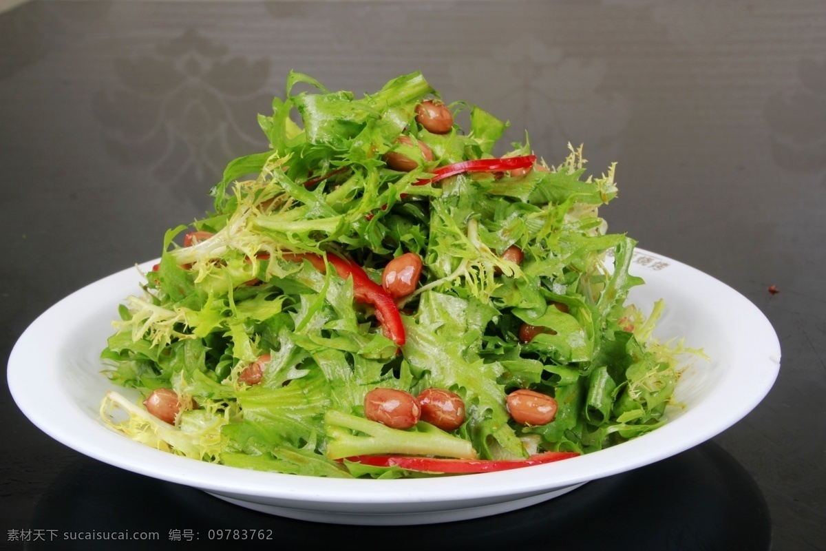 菜 凉菜 菜照 苦苣拌花生米 苦苣 花生米 餐饮美食 传统美食