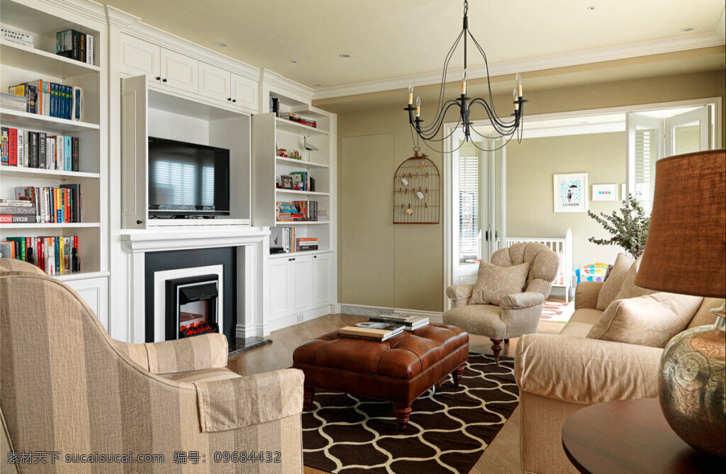 现代 简 欧 风格 客厅 装修 效果图 高清大图 简欧风格 室内设计 象牙白沙发 玄关