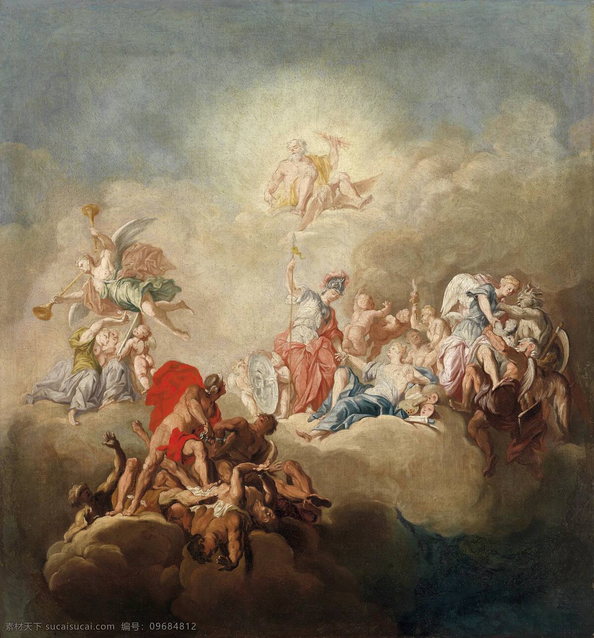 宗教油画 雅各布 德 叠 瓦 作品 法国画家 希腊神画 众天神 古典油画 油画 绘画书法 文化艺术