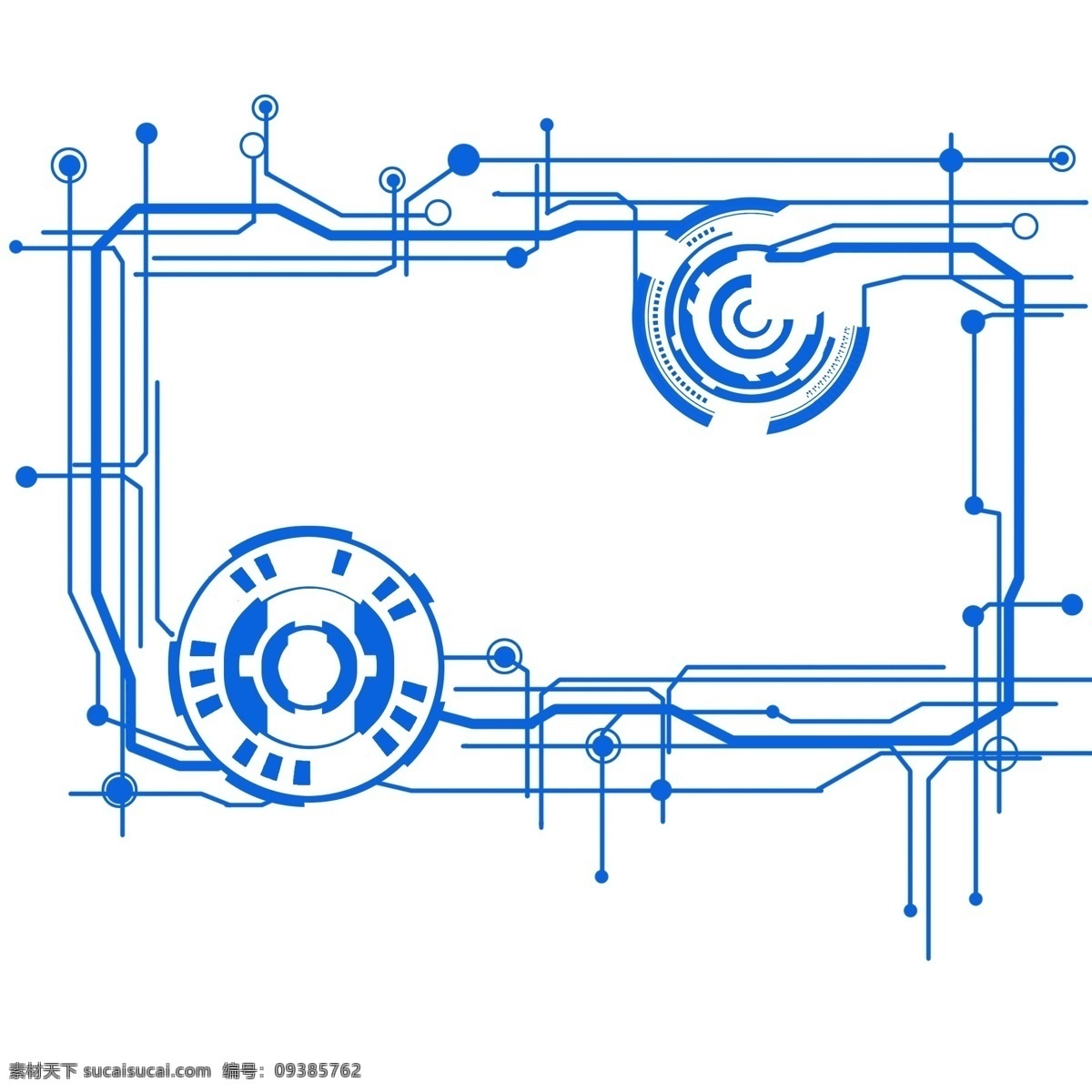 蓝色 矩形 边框 科幻 科技 对话框 底纹 背景 圆形 技术 线路