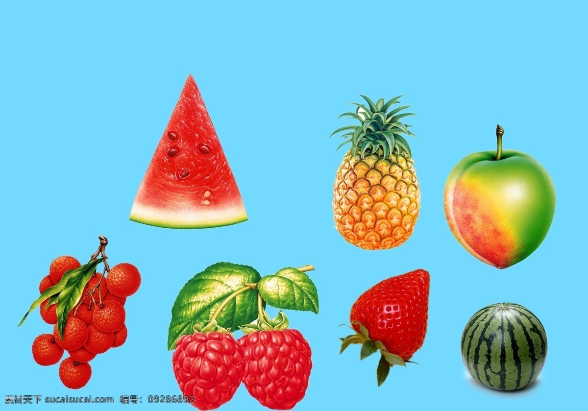 水果免费下载 菠萝 草莓 荔枝 水果 桃子 西瓜 源文件 新鲜 模板下载 psd源文件 餐饮素材