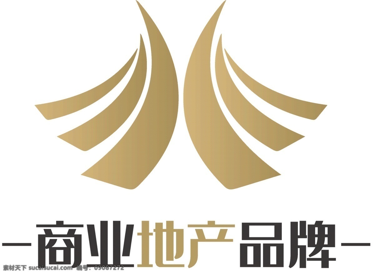 时尚 金属 质感 地产 房地产 logo 地产logo 商业logo 金属地产 logo设计