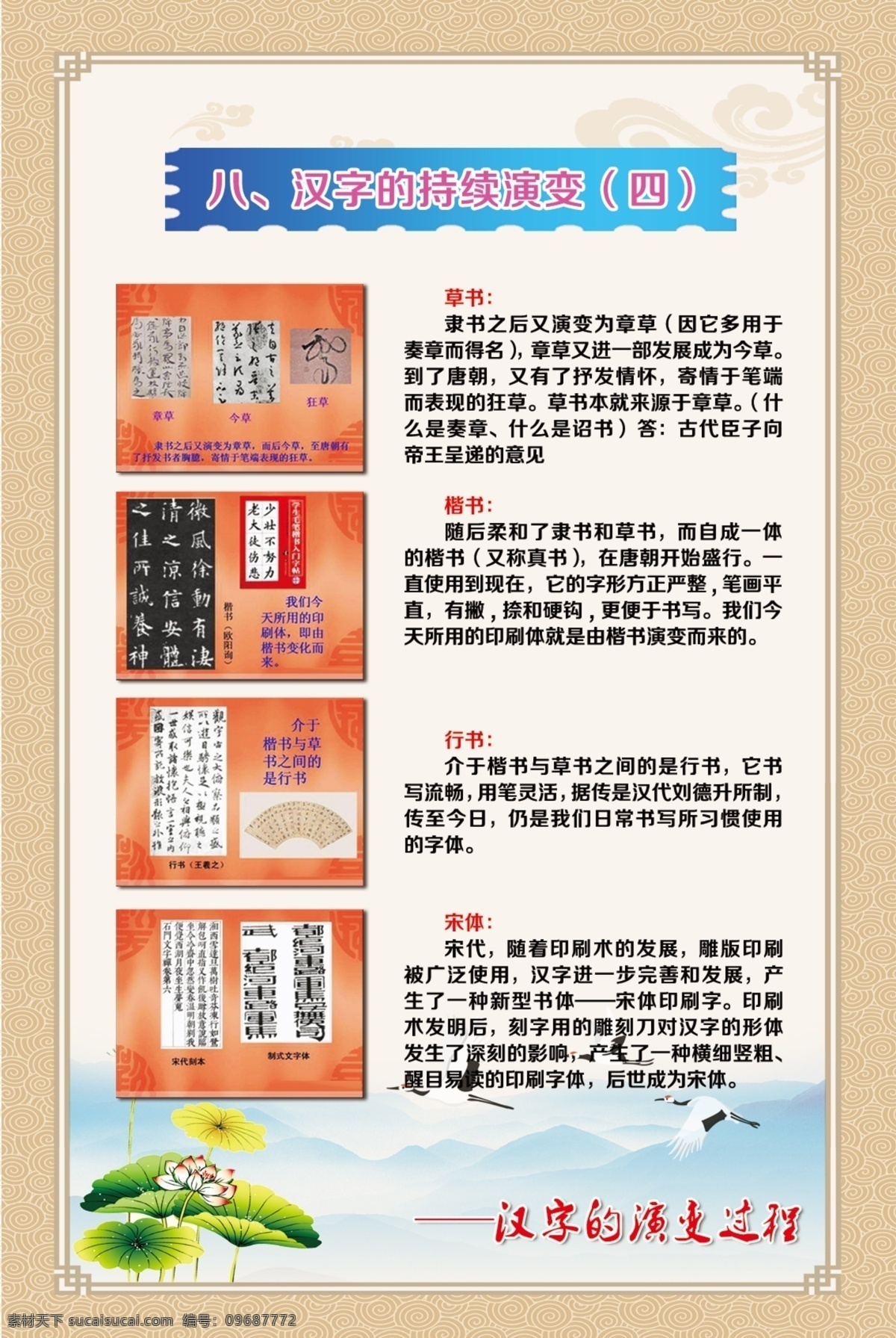 古代文字 文字又来 甲骨文 中国文字 古代 书法 文字 演变 展板模板
