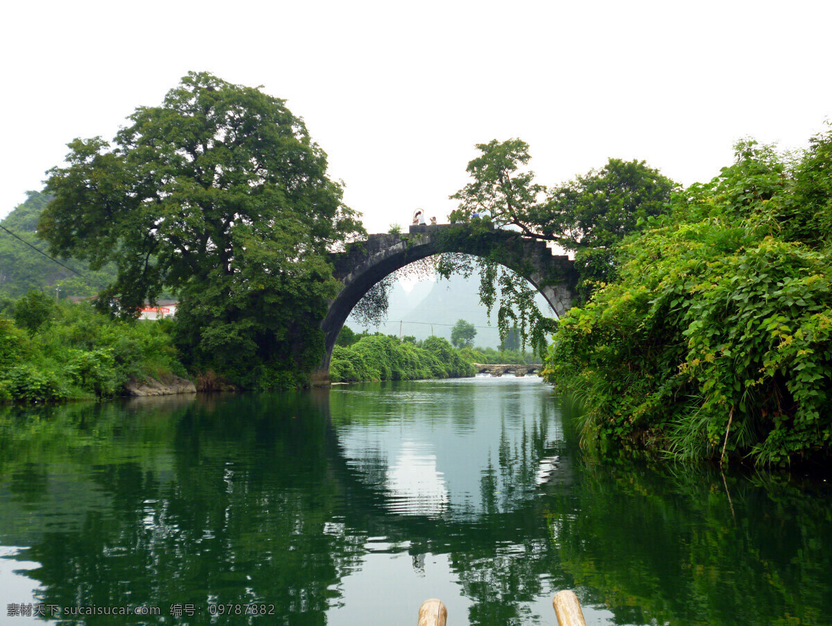 古老 富 里桥 风景如画 漂流 田园风光 阳朔 富里桥 遇龙河 风景 生活 旅游餐饮