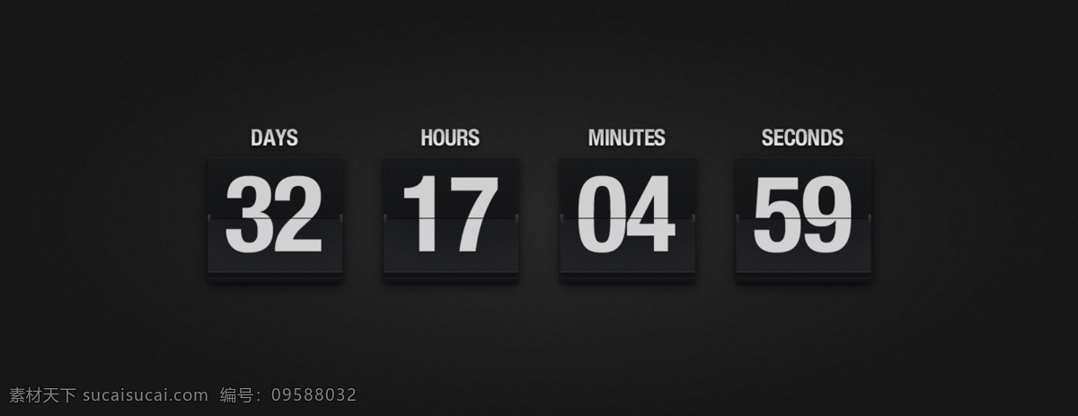 免费 flipclockpsd 分层 ui ui设计 黑色