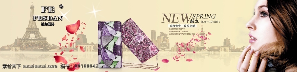 欧式女包 法国 高清 时尚 女包海报 欧式