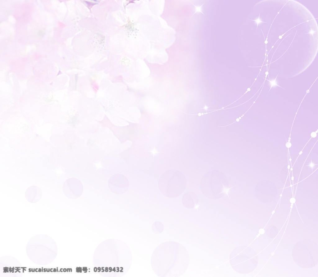 清新 淡雅 婚纱 梦幻 模板 紫色背景 花朵儿 光晕 线条 星光 元素组合 婚纱背景模板 分层 源文件