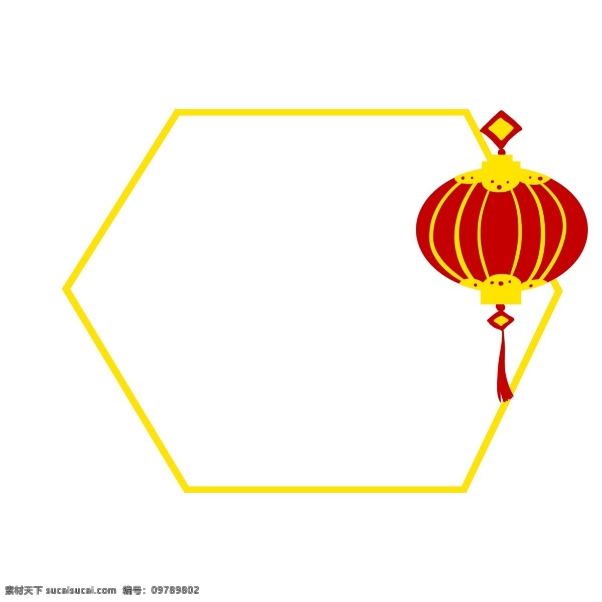 红灯笼 装饰 黄色 边框 装饰边框 黄色边框 元宵节边框 春节边框 喜庆边框 中国风边框 卡通边框