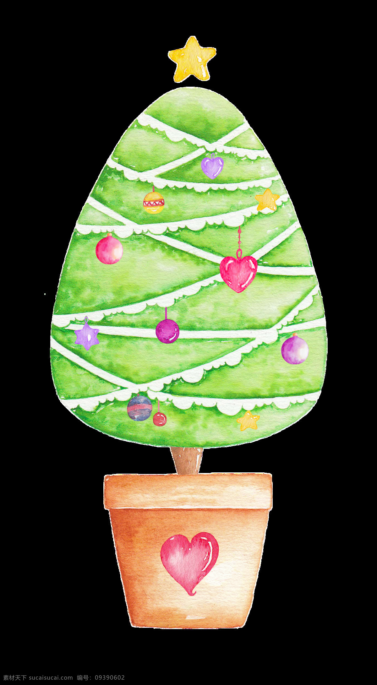 创意 抽象 圣诞树 透明 png素材 爱心 红色 礼物 绿色 免扣素材 圣诞 星星