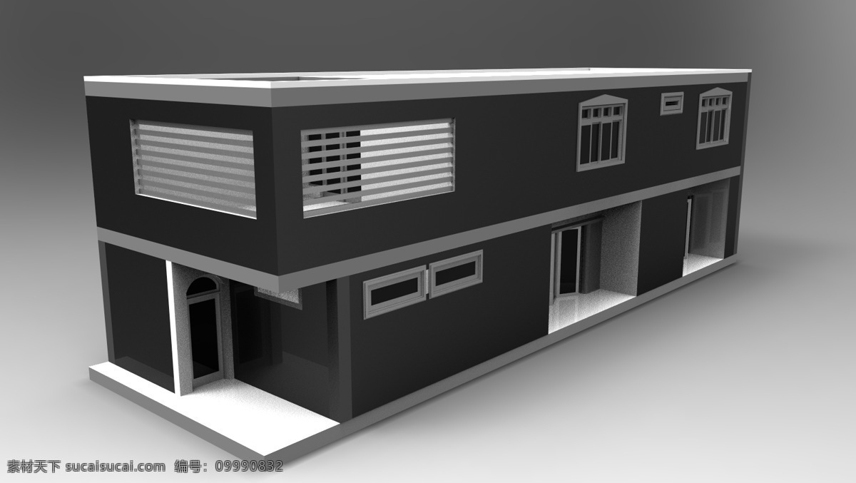 三维 现代 别墅 3d模型素材 建筑模型