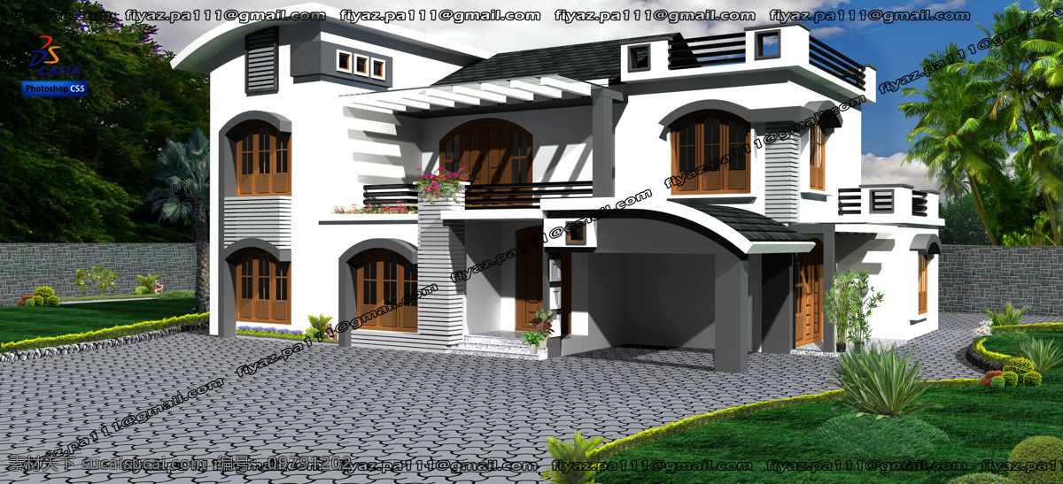 当代 家居 designindia 喀拉拉邦 房子 家 catia catiav5 3d模型素材 建筑模型