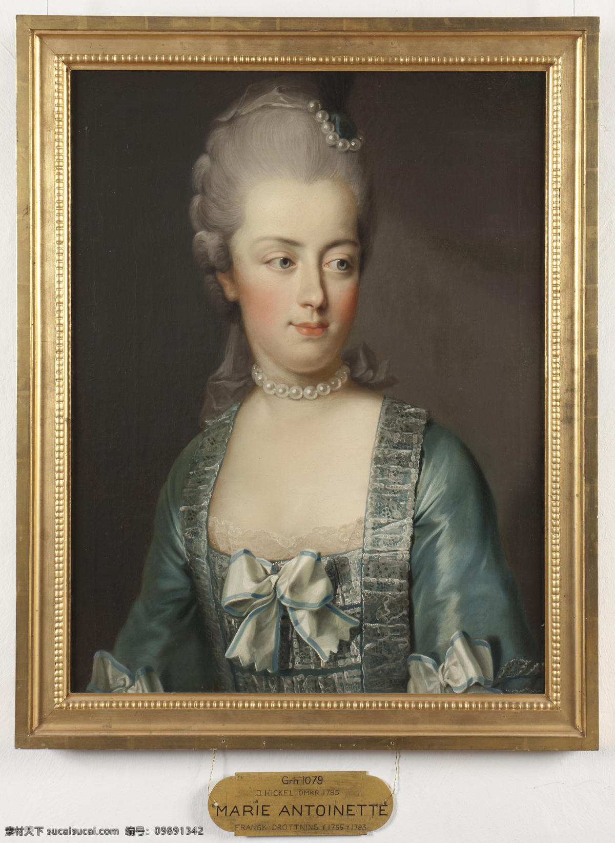 奥地利 玛丽 娅 安托 瓦 内特 法国王后 路易十六之妻 半身肖像 玛丽娅 泰蕾西娅之女 古典油画 油画 文化艺术 绘画书法