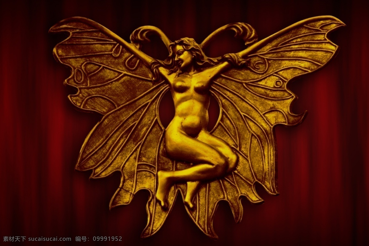 欧洲 蝴蝶 美女 艺术雕塑 图 蝴蝶翅膀 蝴蝶美女 人物雕塑 中世纪雕塑 翅膀雕塑 psd源文件