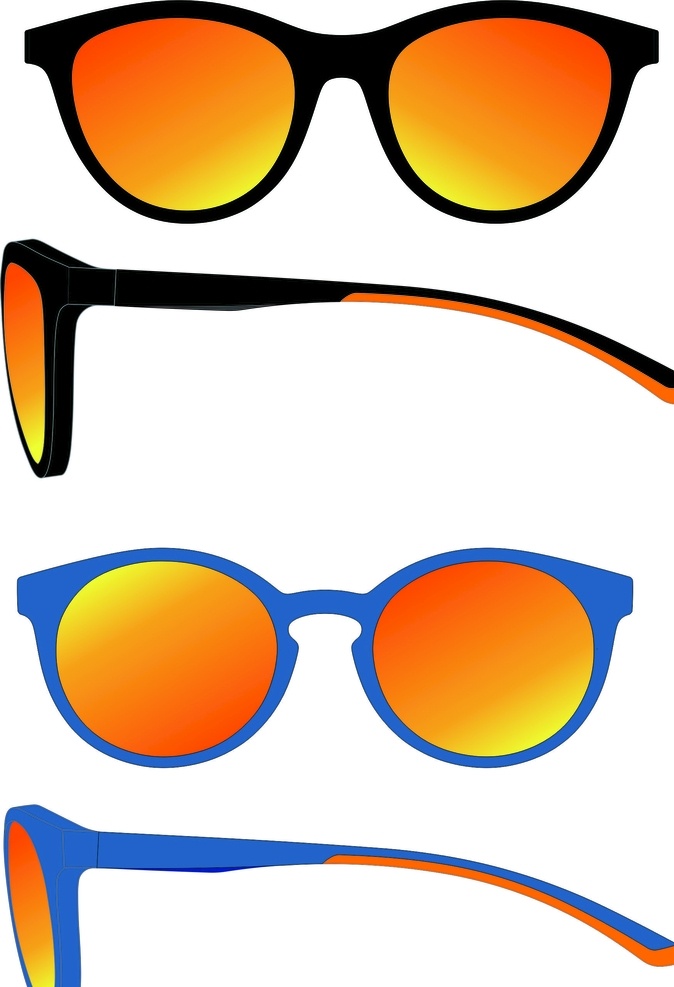 太阳眼镜 矢量图 眼镜 眼镜架 眼镜设计 太阳镜 墨镜矢量图 运动眼镜 塑胶眼镜 生活百科 生活用品