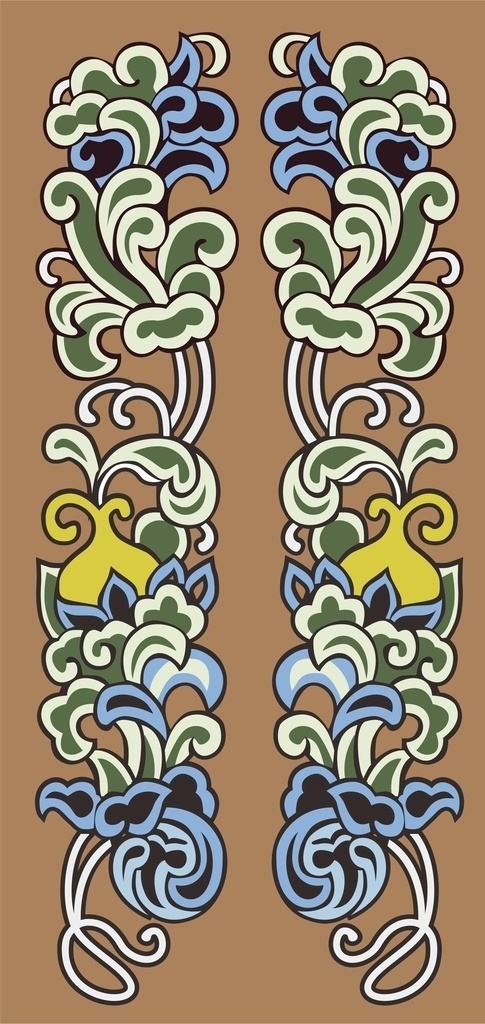 花纹图片 唐代花纹 卷草纹 花卉 矢量 文化 文化艺术 传统文化 pdf