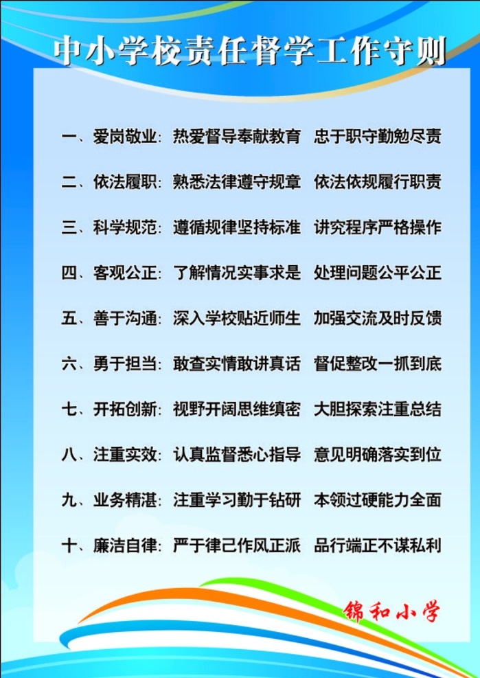 学校制度牌 学校展板 学校展牌 学校牌匾 学校制度展板 制度展板 蓝色制度牌