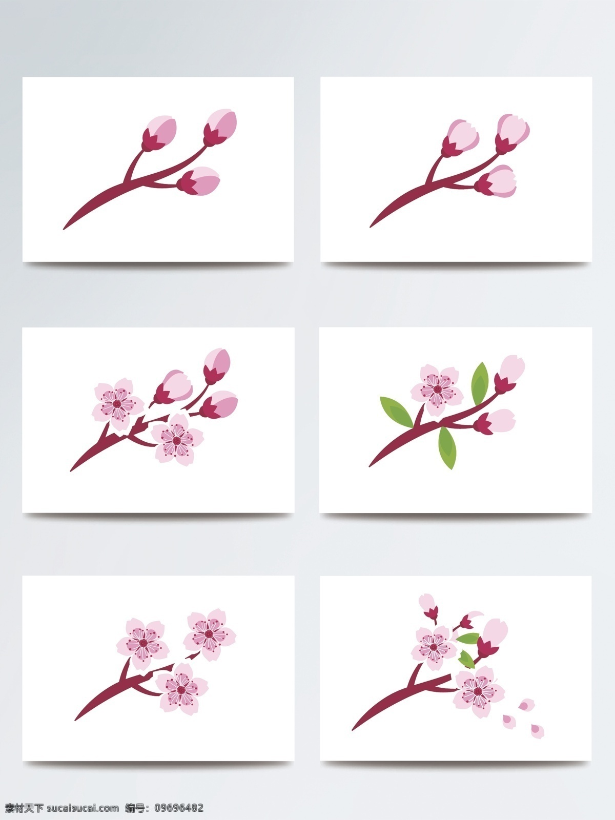 手绘 桃花 背景 装饰 矢量元素 合成 装饰元素 ai设计 元素设计 ai元素