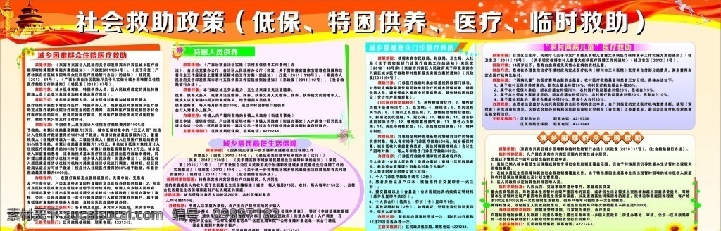 民政展板 民政局展板 民政宣传 民政宣传栏 民政墙报 红黄背景 展板模板